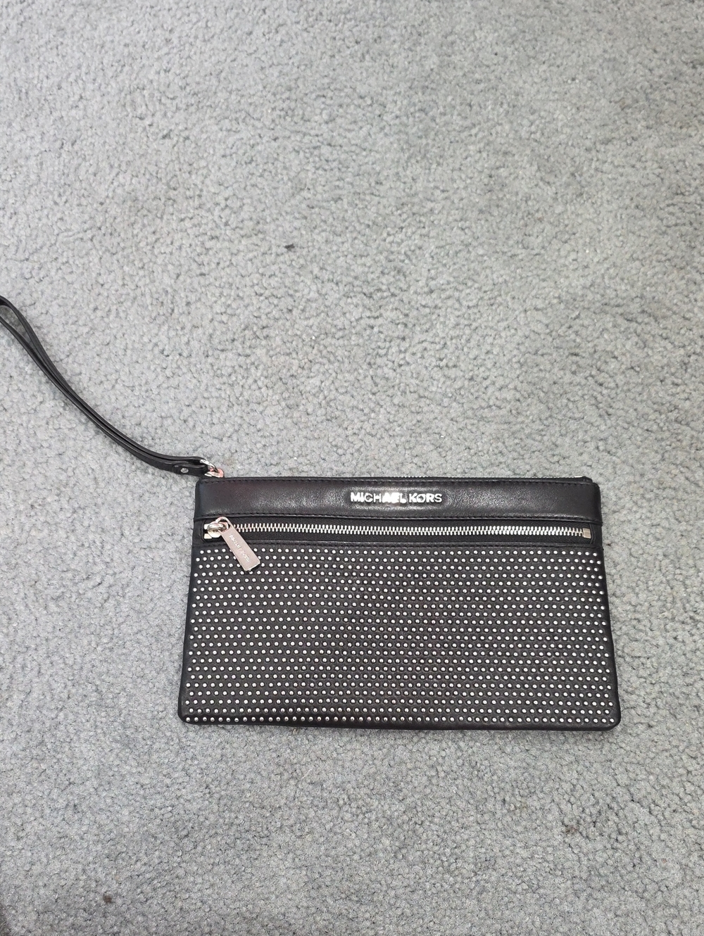 Michael Kors Black Studded Wristlet